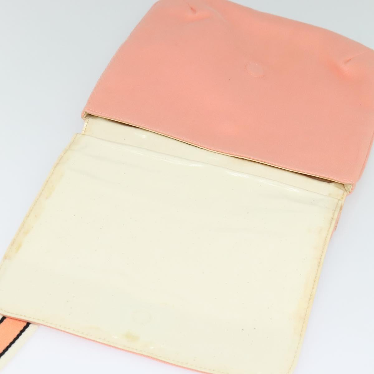 BURBERRY Blue Label Shoulder Bag Canvas Pink Auth ac3783