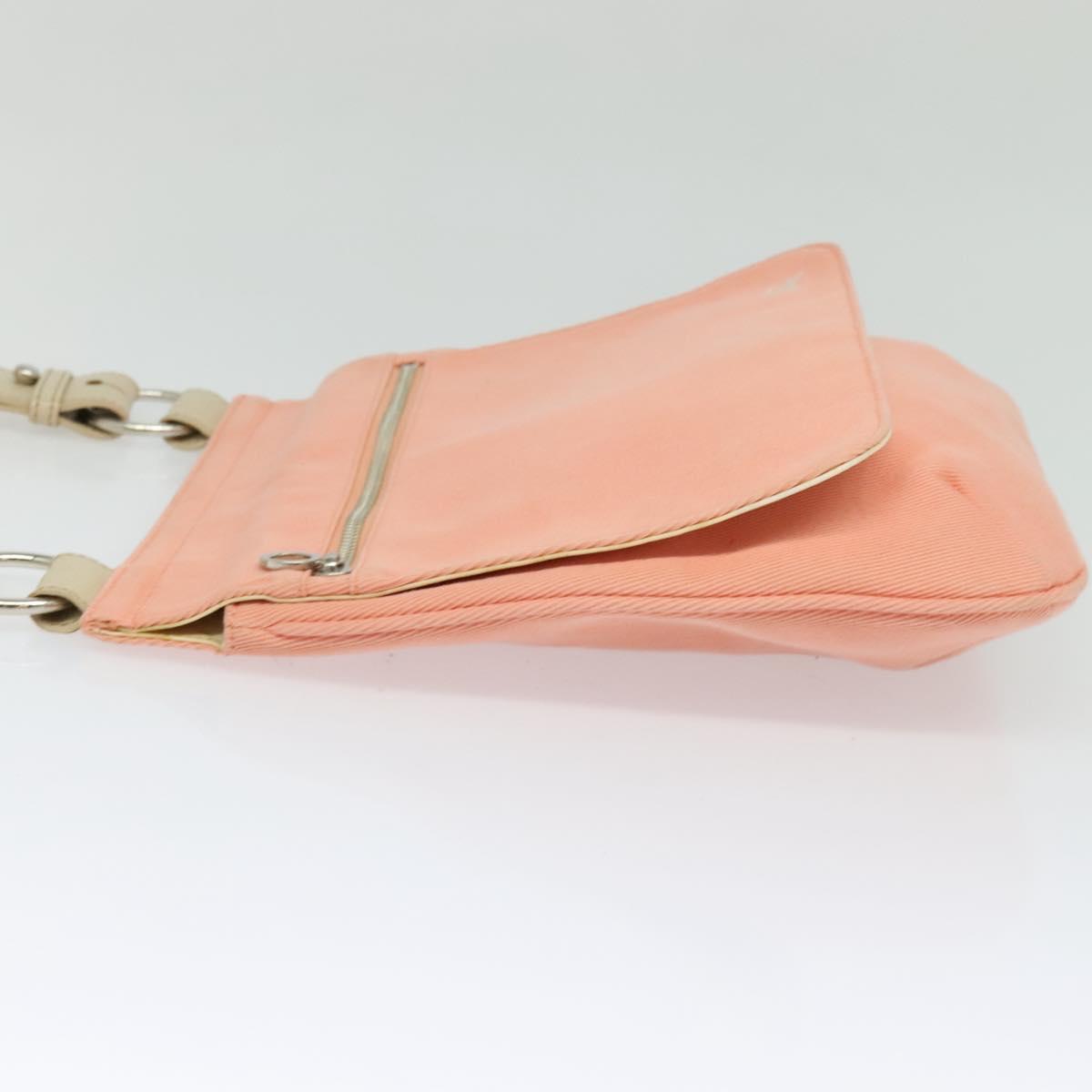 BURBERRY Blue Label Shoulder Bag Canvas Pink Auth ac3783