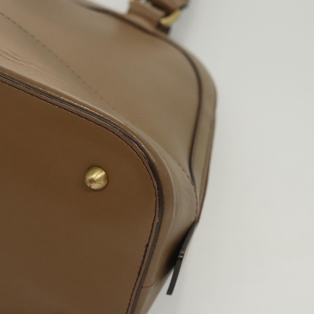 BURBERRY Hand Bag Leather Brown Auth ac3784