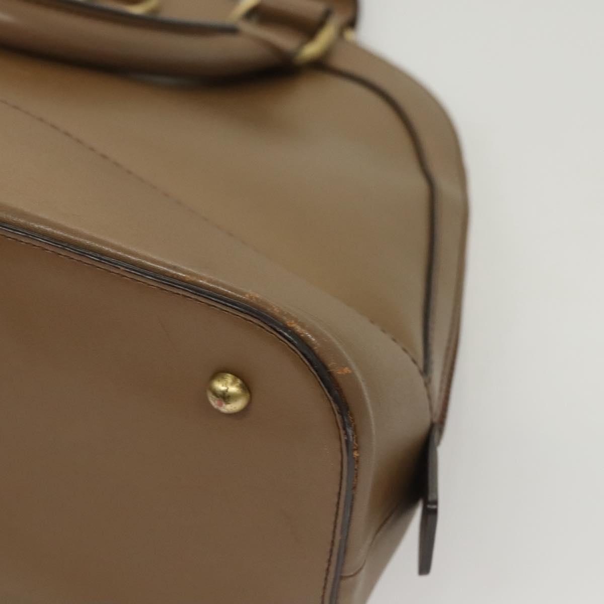 BURBERRY Hand Bag Leather Brown Auth ac3784