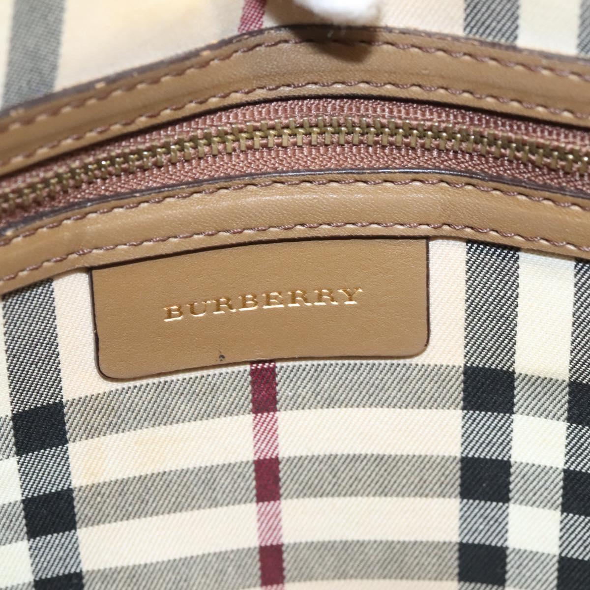 BURBERRY Hand Bag Leather Brown Auth ac3784