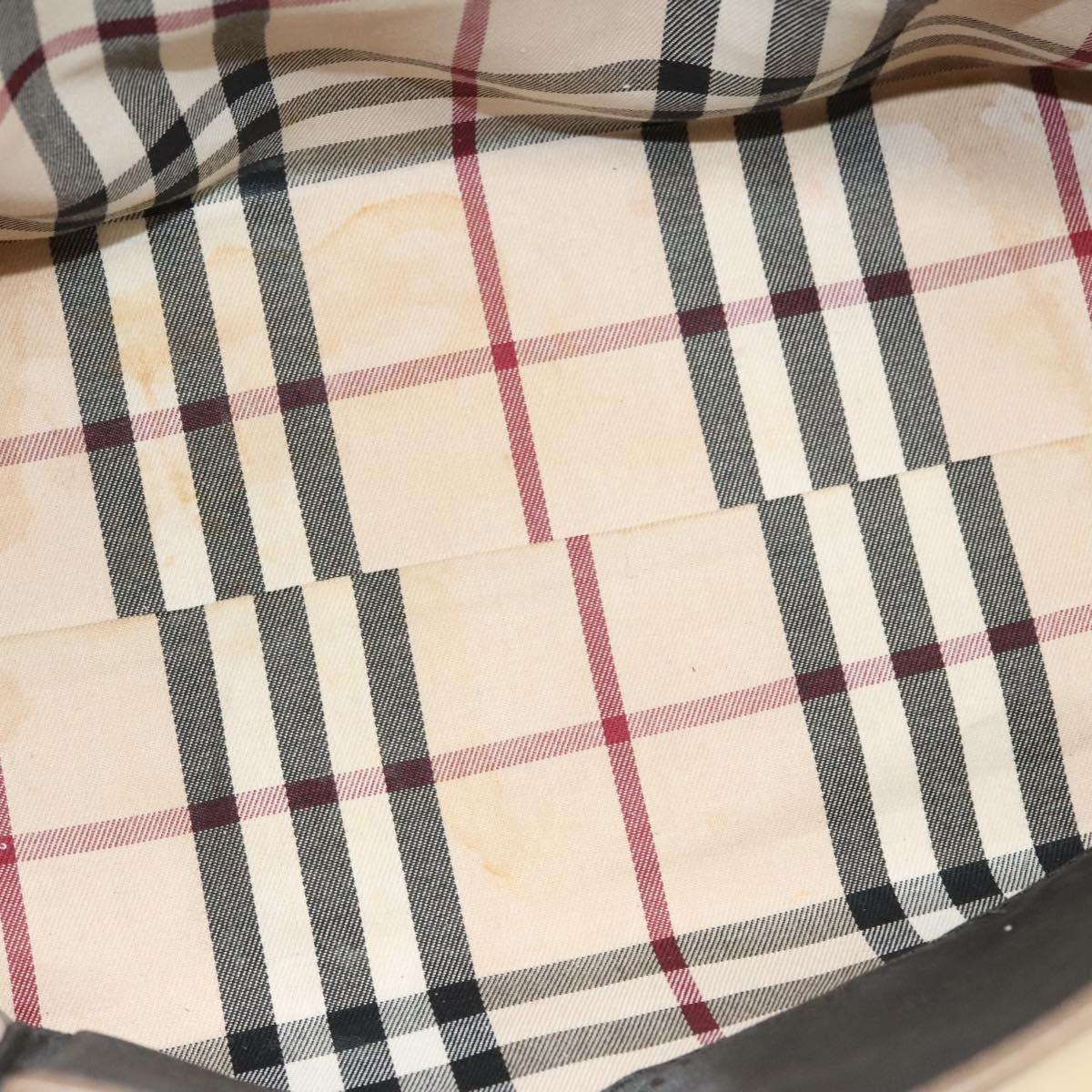 BURBERRY Hand Bag Leather Brown Auth ac3784