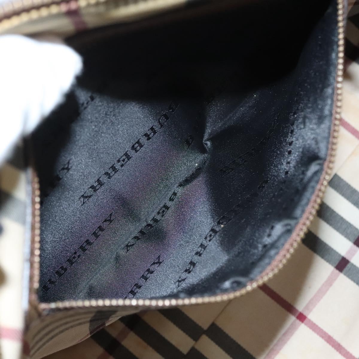 BURBERRY Hand Bag Leather Brown Auth ac3784