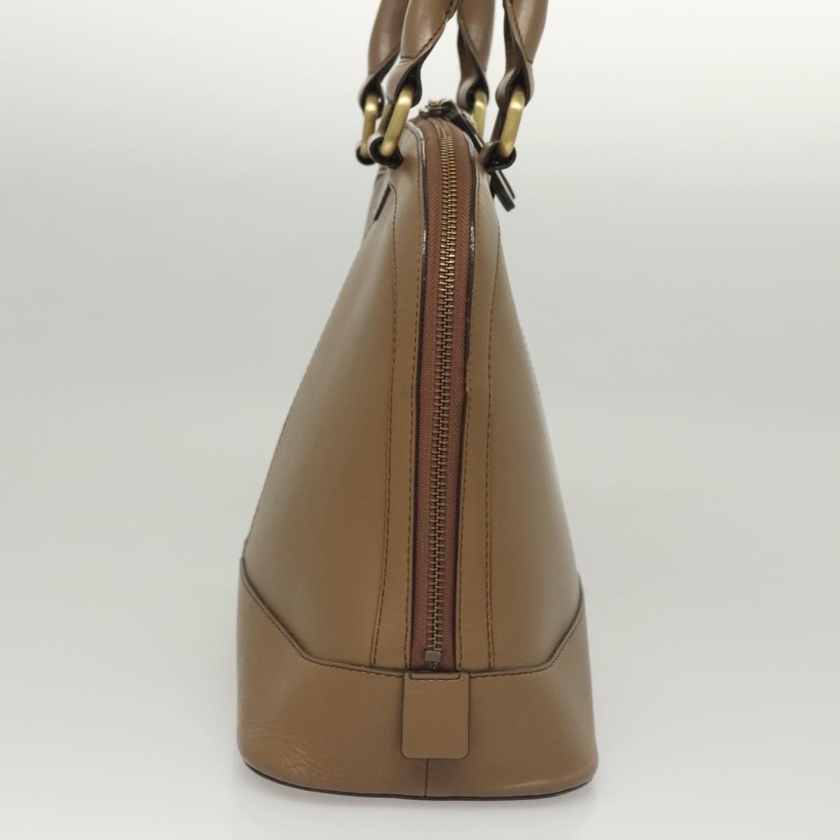 BURBERRY Hand Bag Leather Brown Auth ac3784