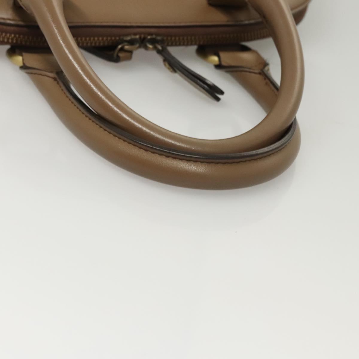 BURBERRY Hand Bag Leather Brown Auth ac3784