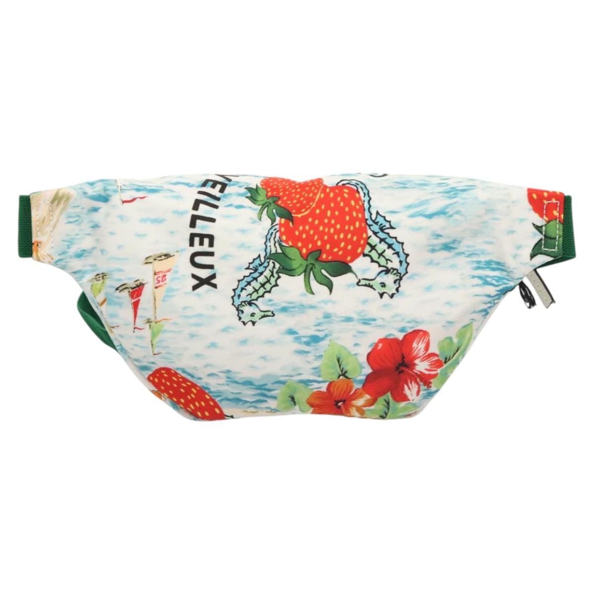 GUCCI Children's Waist bag Nylon White Silver 502095 Auth ac3786