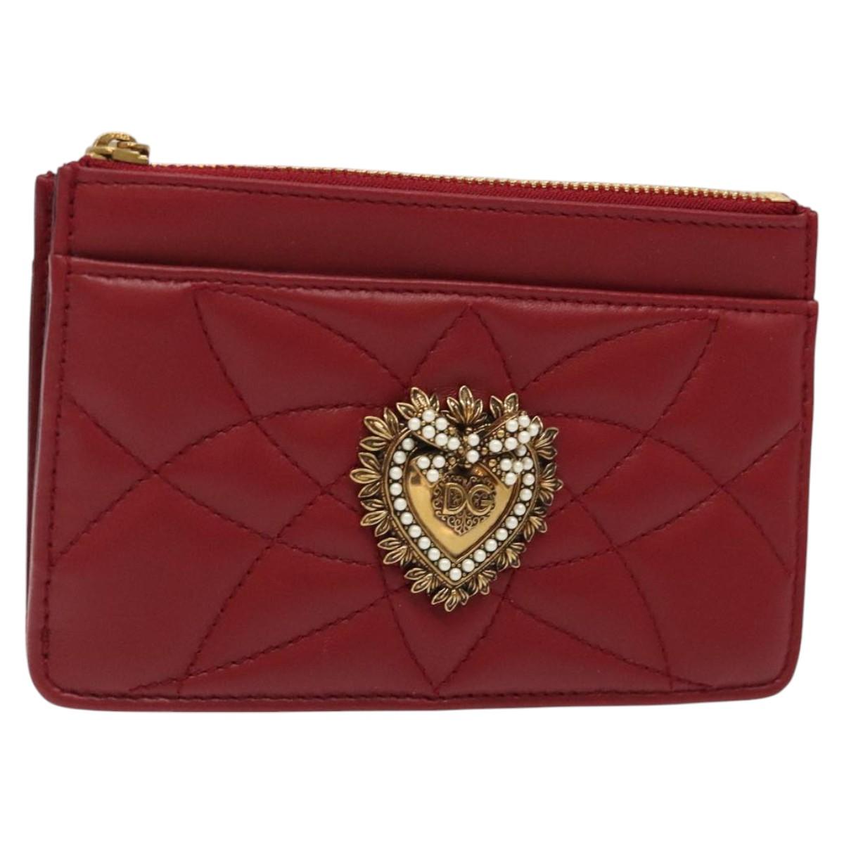 DOLCE&GABBANA Wallet Leather Red Auth ac3791