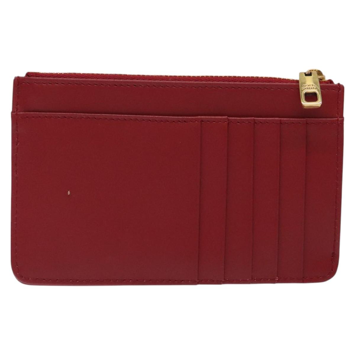 DOLCE&GABBANA Wallet Leather Red Auth ac3791