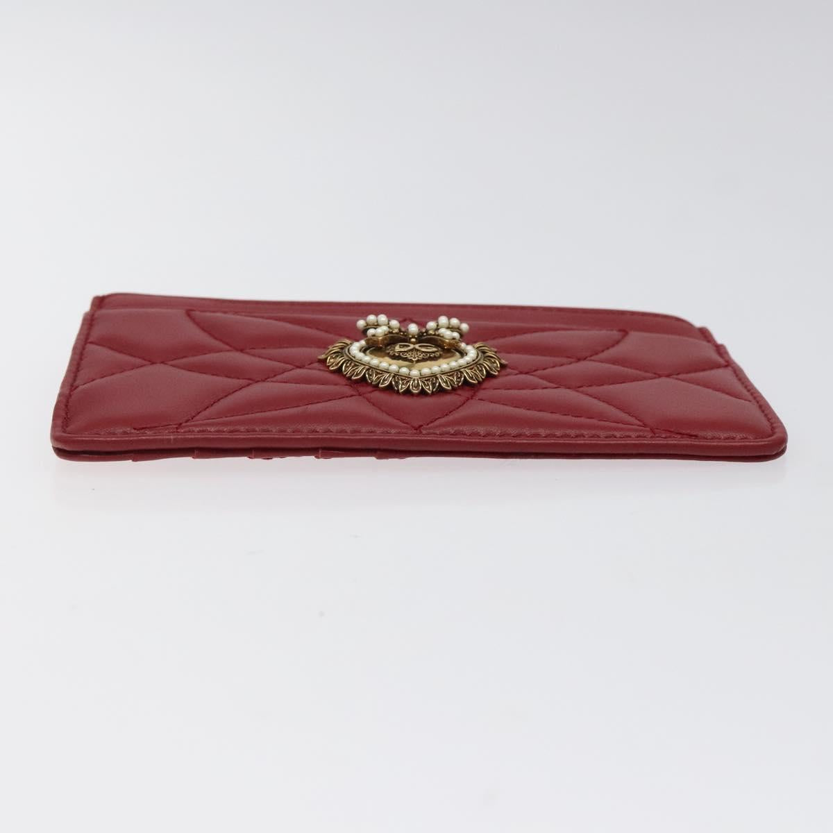 DOLCE&GABBANA Wallet Leather Red Auth ac3791