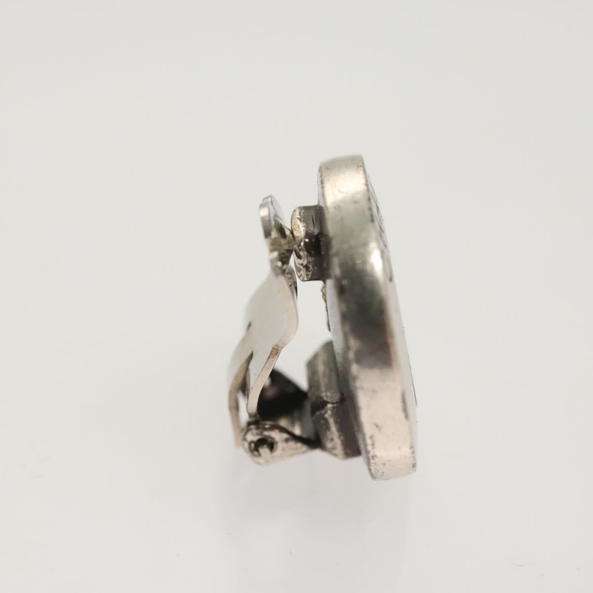 CHANEL Earring metal Silver CC Auth ac3797