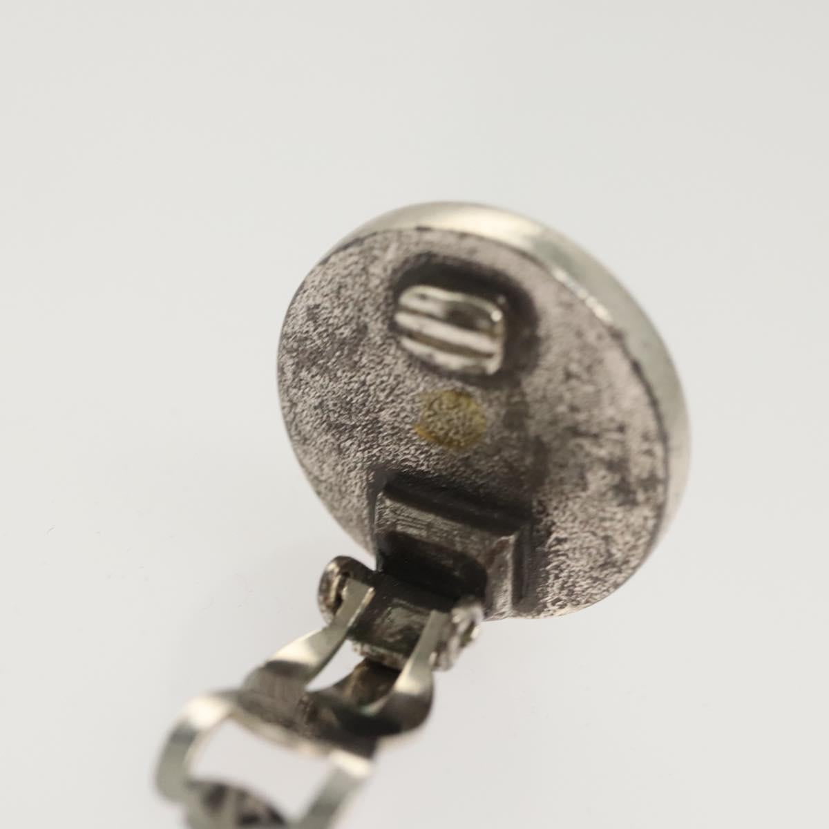 CHANEL Earring metal Silver CC Auth ac3797