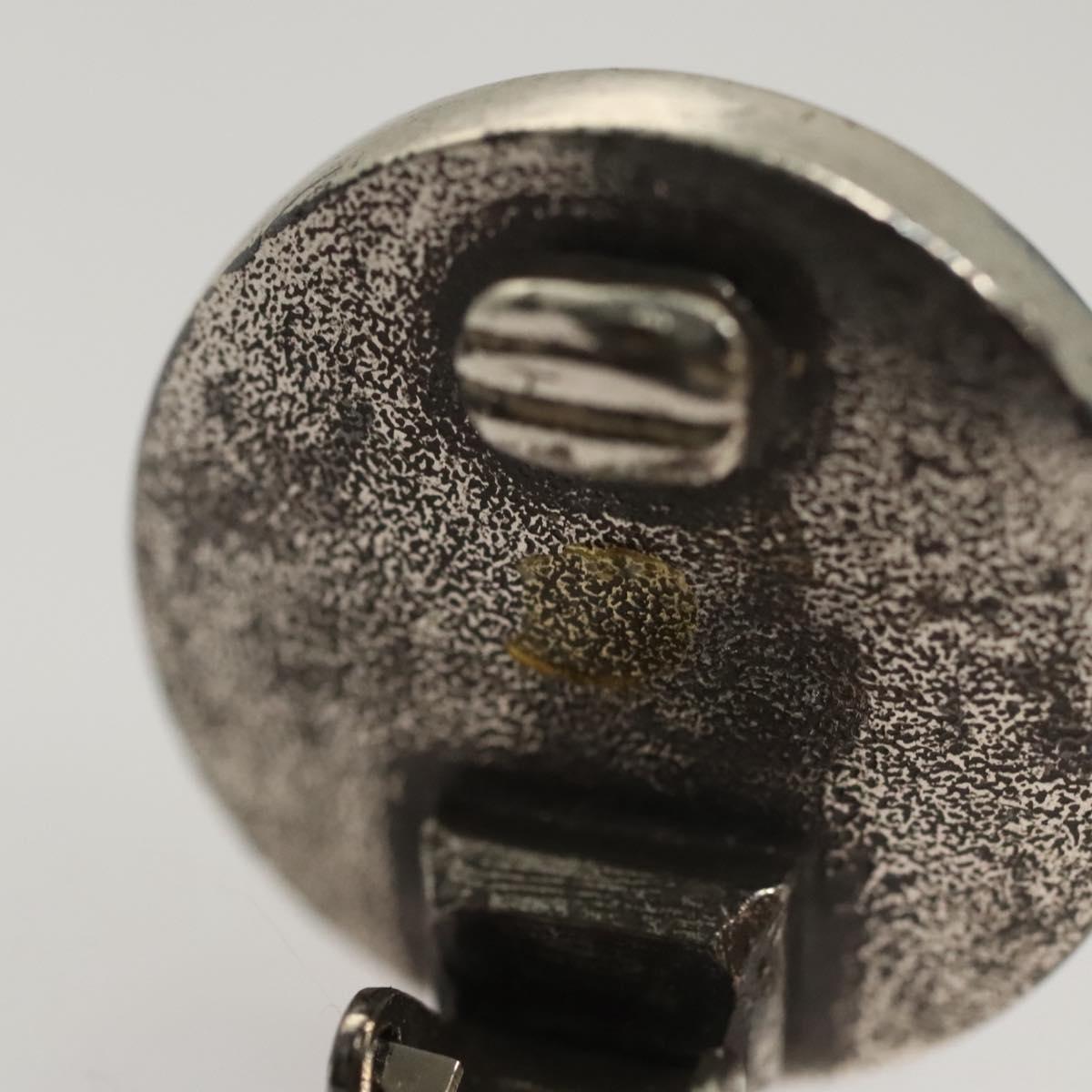 CHANEL Earring metal Silver CC Auth ac3797