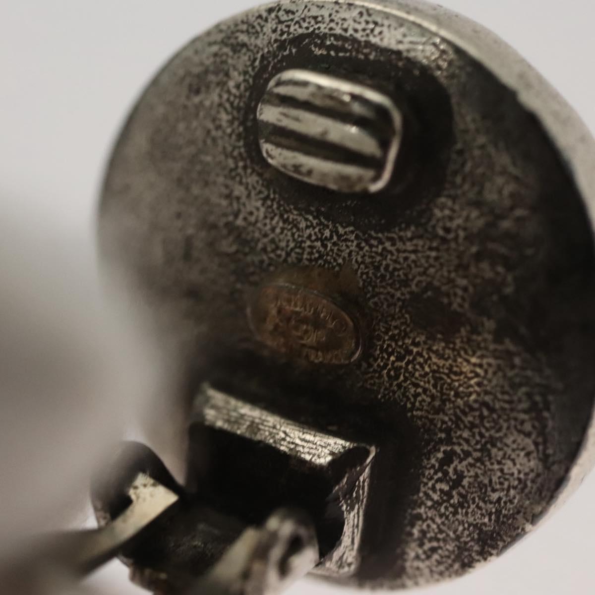 CHANEL Earring metal Silver CC Auth ac3797