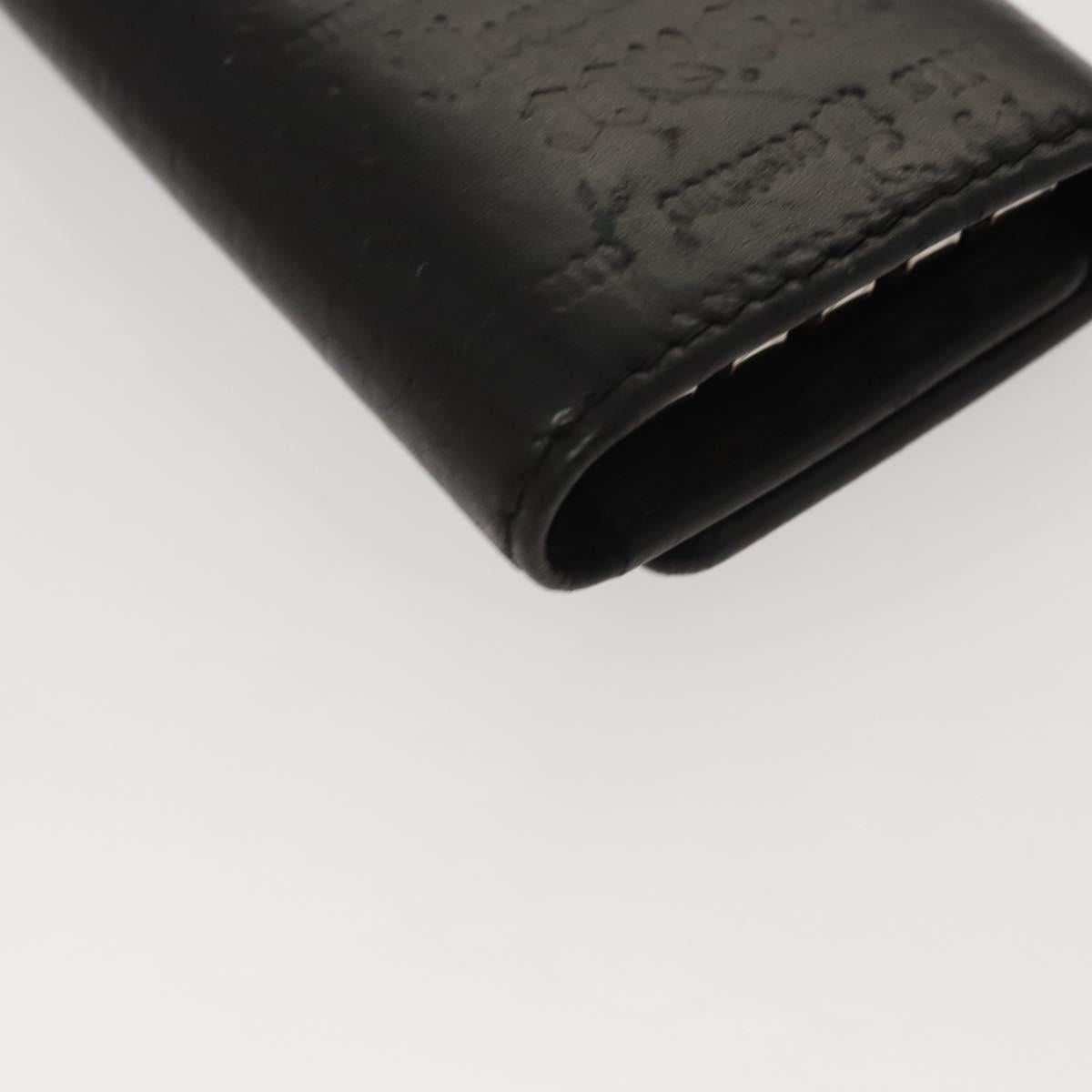 VERSACE Key Case Leather Black Auth ac3800