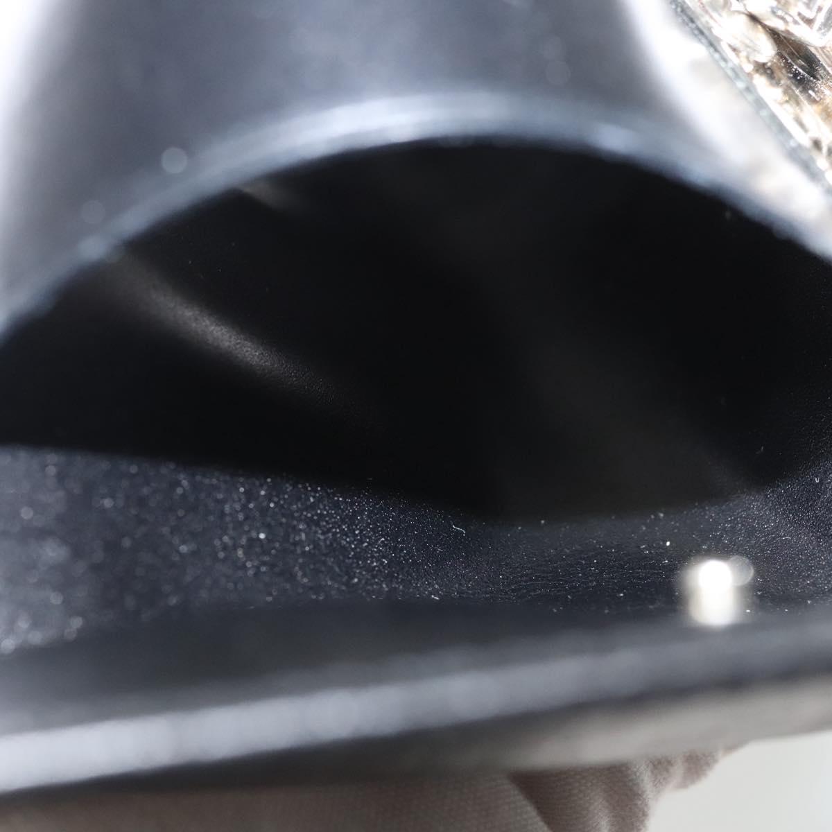 VERSACE Key Case Leather Black Auth ac3800