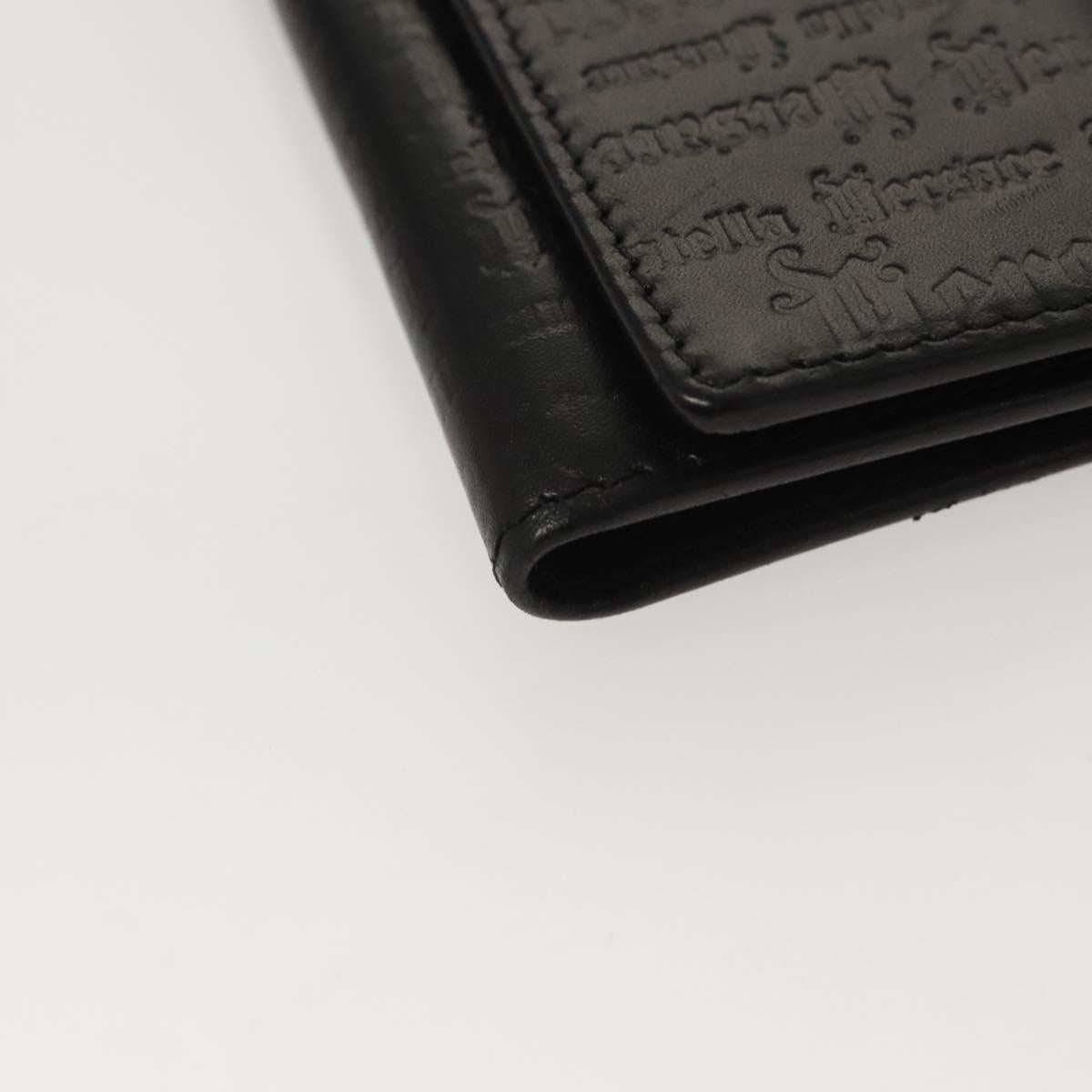 VERSACE Key Case Leather Black Auth ac3800