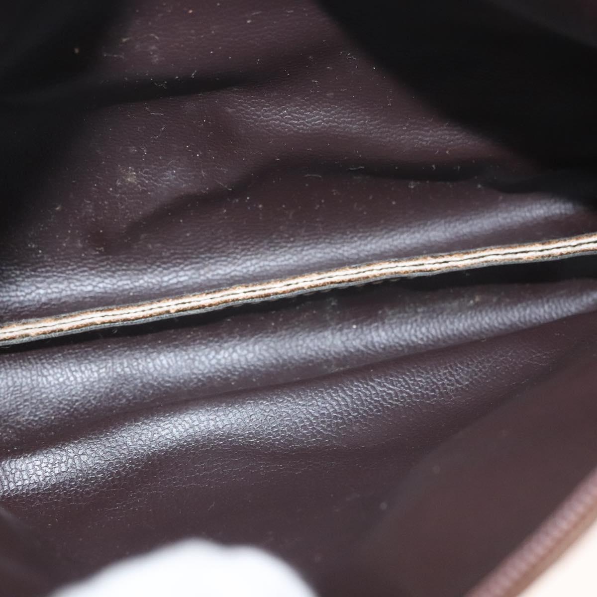 Christian Dior Honeycomb Canvas Pouch PVC Beige Auth ac3812