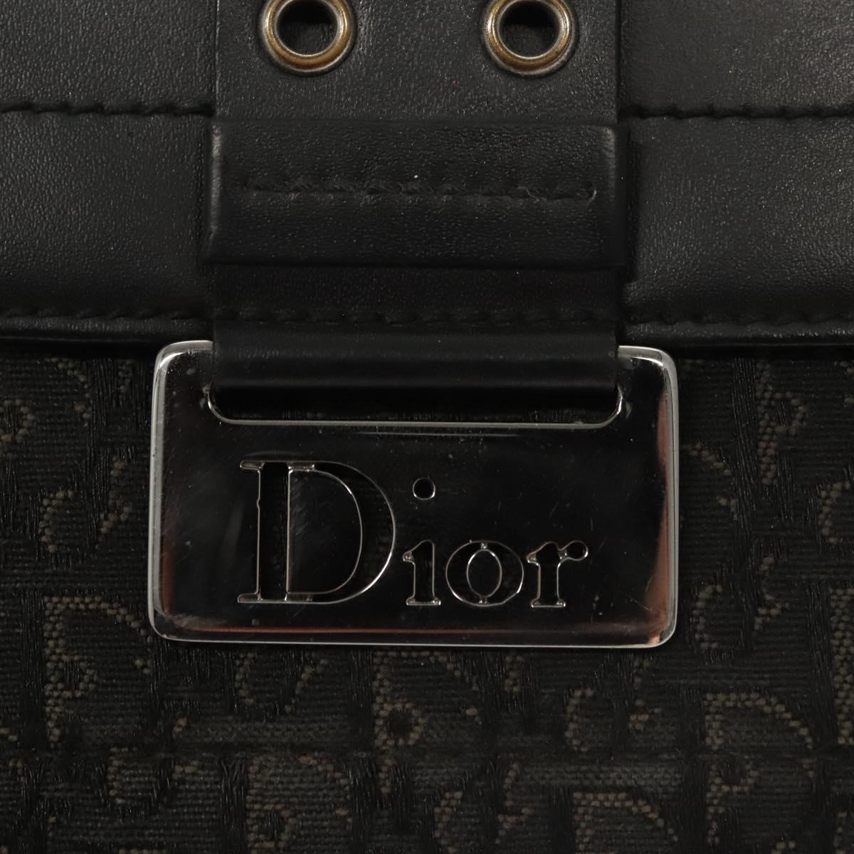 Christian Dior Trotter Canvas Wallet Black Auth ac3817