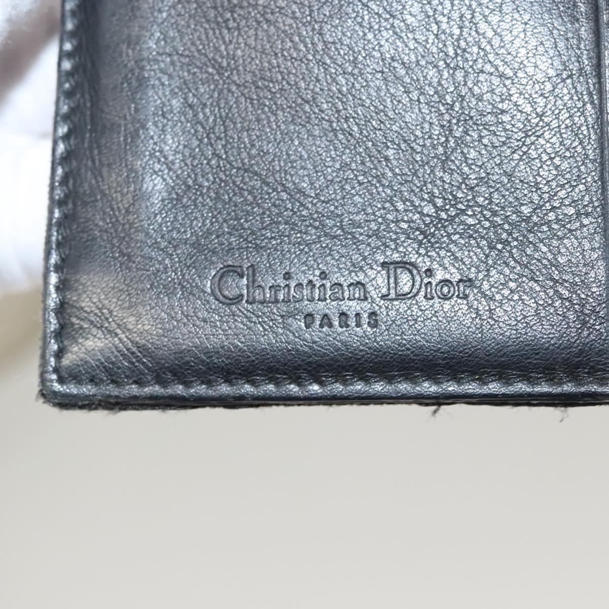 Christian Dior Trotter Canvas Wallet Black Auth ac3817