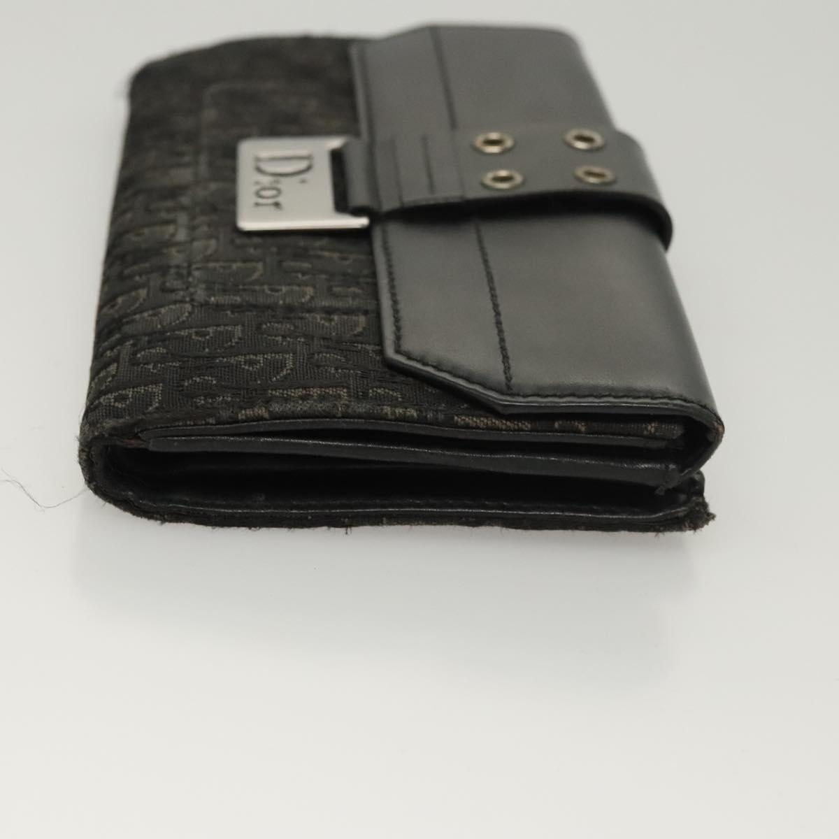 Christian Dior Trotter Canvas Wallet Black Auth ac3817