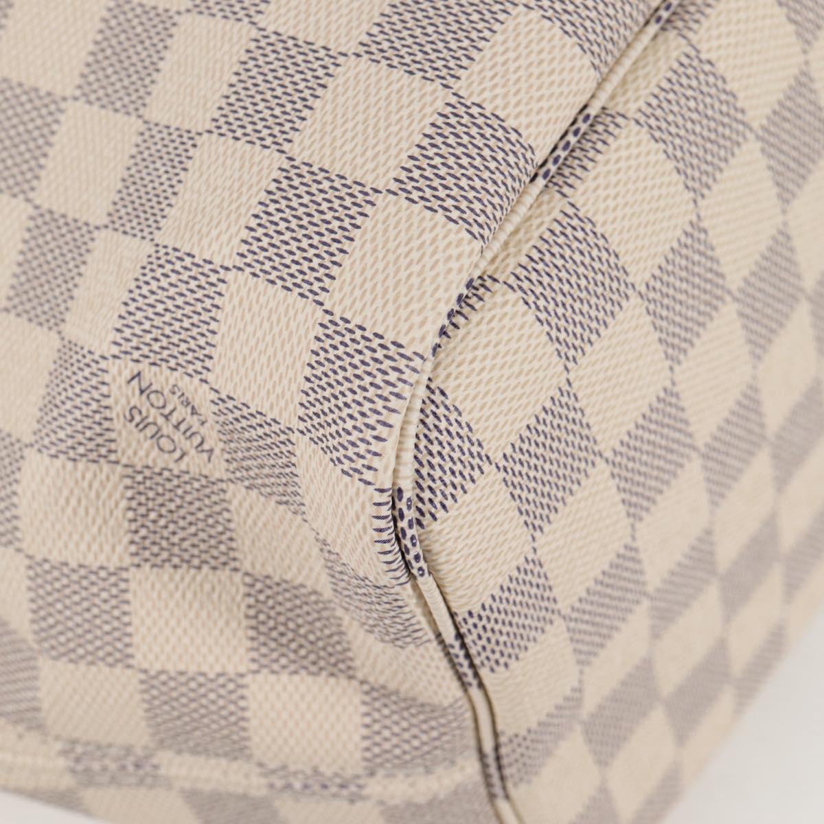 LOUIS VUITTON Damier Azur Neverfull MM Tote Bag N41605 LV Auth ac3855V