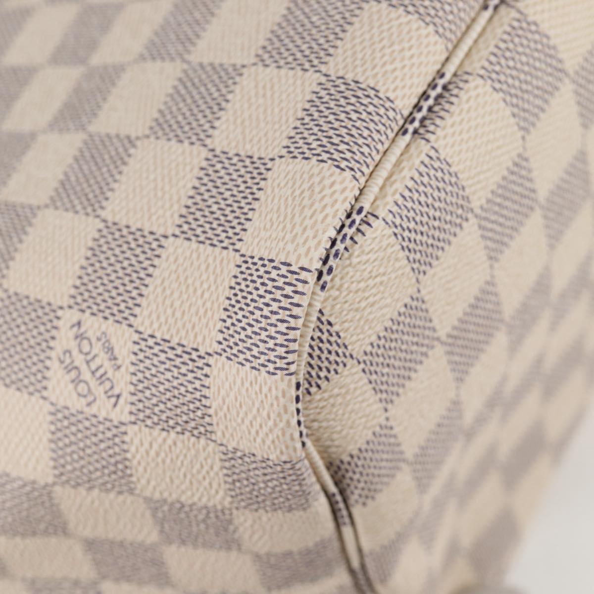 LOUIS VUITTON Damier Azur Neverfull MM Tote Bag N41605 LV Auth ac3855V