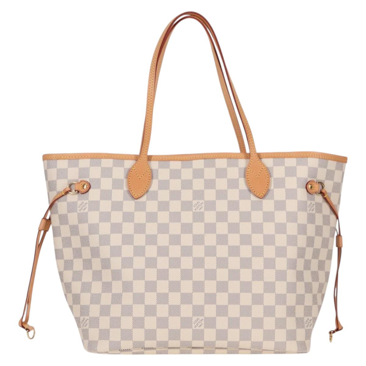 LOUIS VUITTON Damier Azur Neverfull MM Tote Bag N41605 LV Auth ac3855V