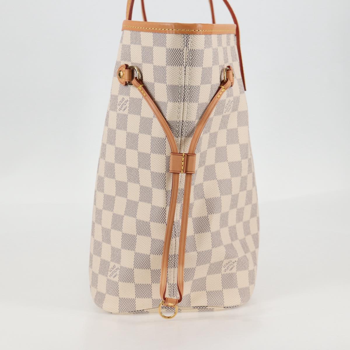 LOUIS VUITTON Damier Azur Neverfull MM Tote Bag N41605 LV Auth ac3855V