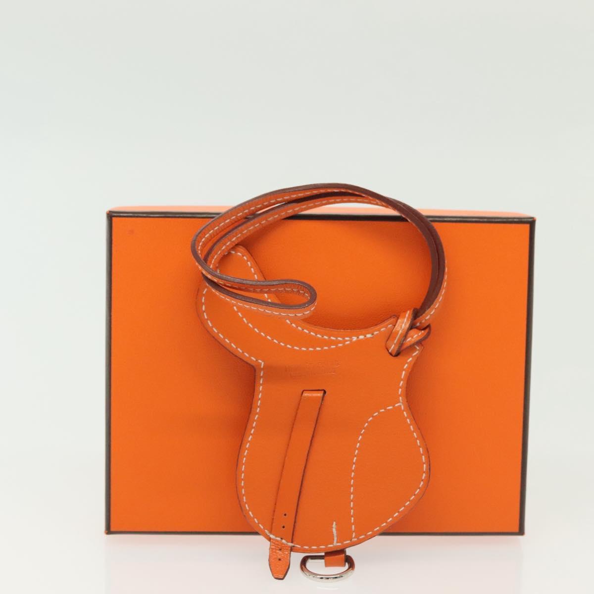 HERMES Paddock Sailor Charm Leather Brown Auth ac3861