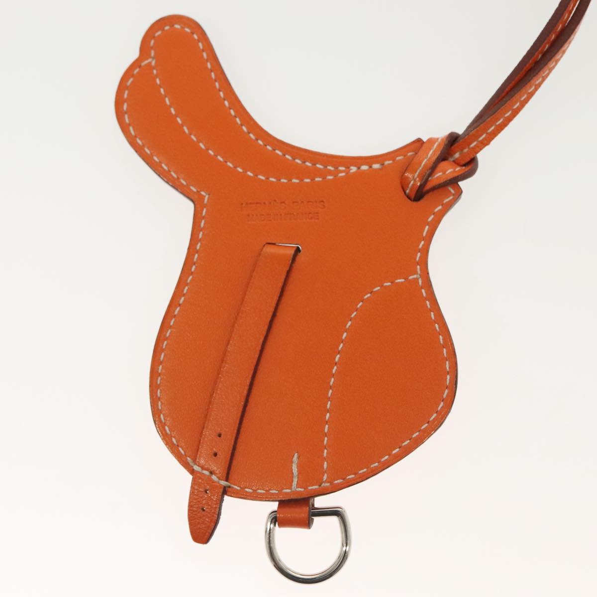 HERMES Paddock Sailor Charm Leather Brown Auth ac3861
