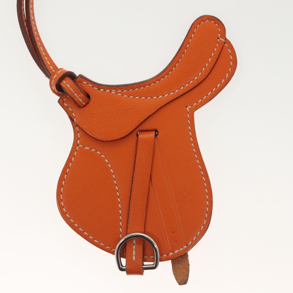 HERMES Paddock Sailor Charm Leather Brown Auth ac3861