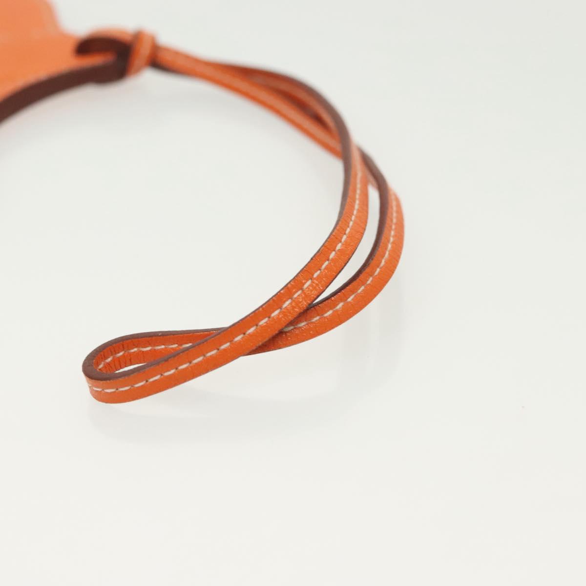 HERMES Paddock Sailor Charm Leather Brown Auth ac3861