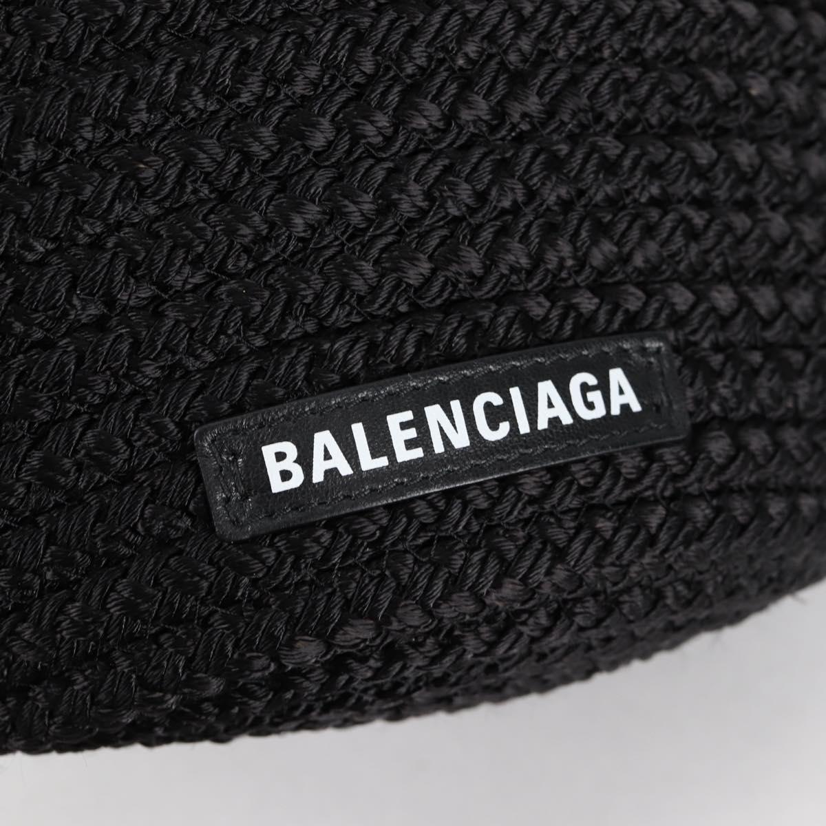BALENCIAGA Ibiza Small Shoulder Bag Nylon Black Silver 695612 Auth ac3862M