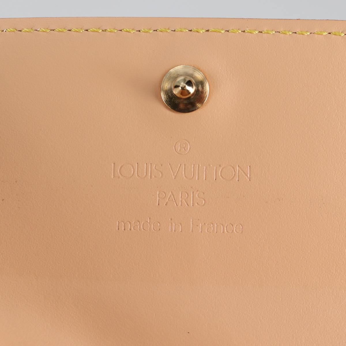 LOUIS VUITTON Multicolor Porte Monnaie Pla Coin Purse White M92657 Auth ac3869V