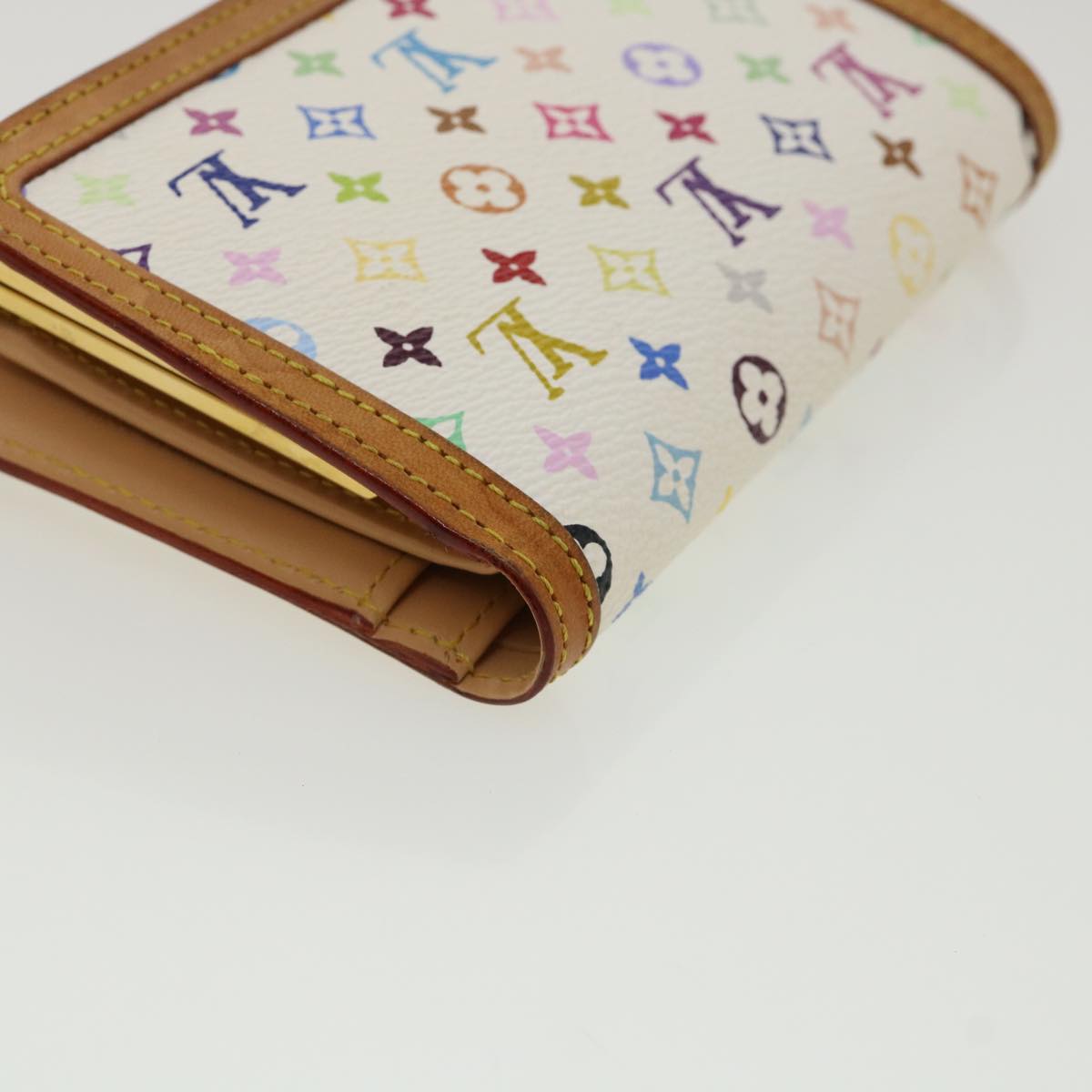 LOUIS VUITTON Multicolor Porte Monnaie Billets Viennois Wallet M92987 Auth ac963