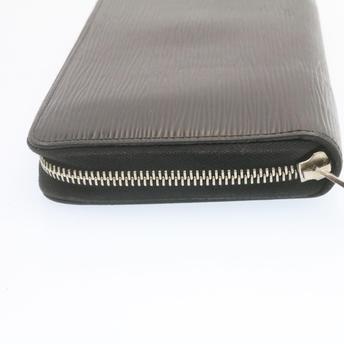 LOUIS VUITTON Epi Zippy Organizer Long Wallet Black Silver M63852 LV Auth ai068