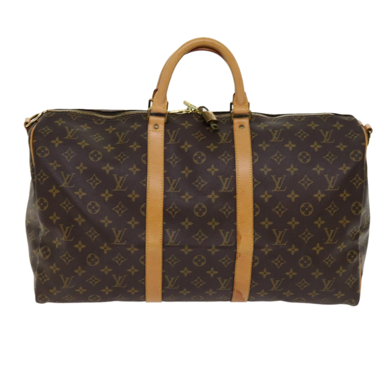 LOUIS VUITTON Monogram Keepall Bandouliere 50 Boston Bag M41416 LV Auth ai672