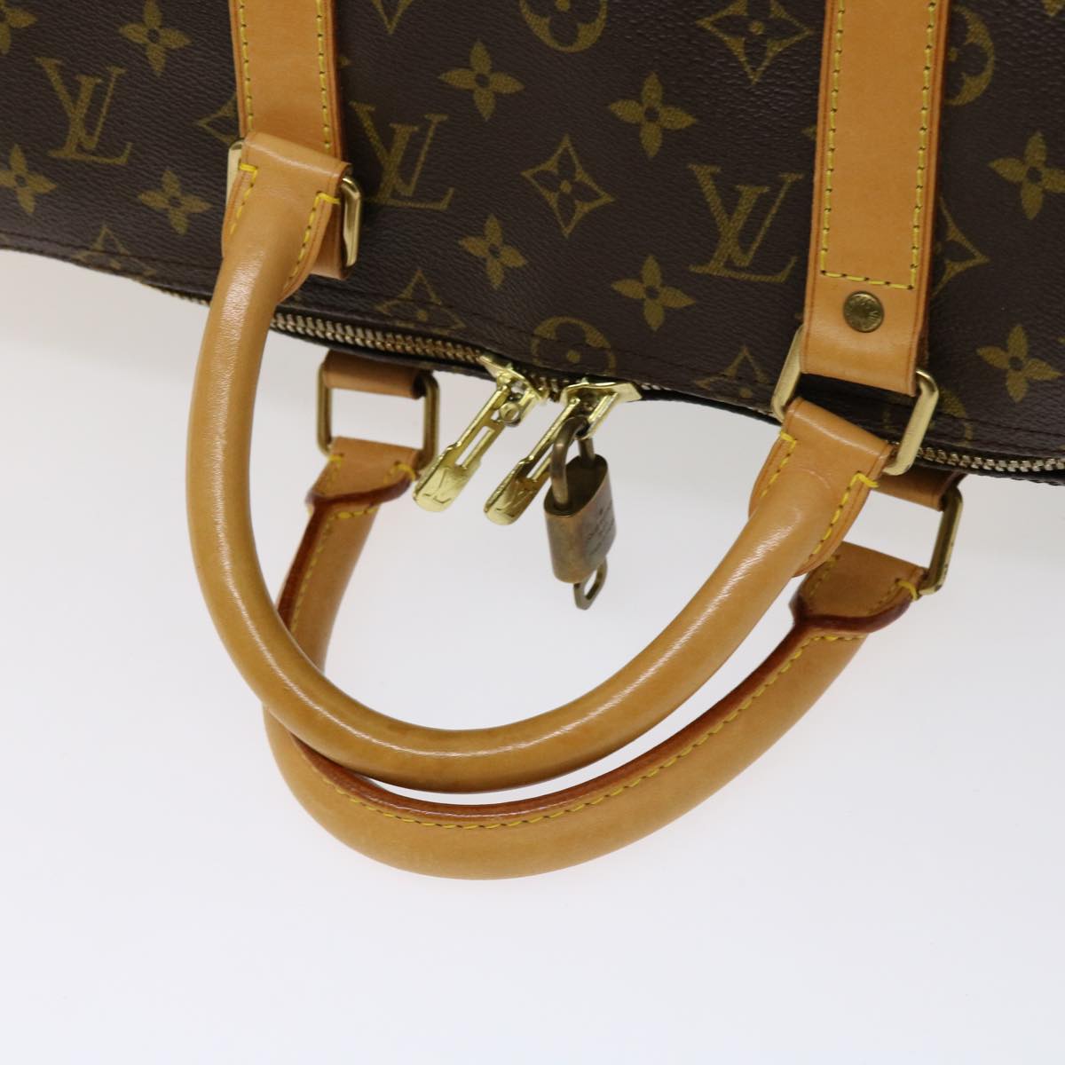 LOUIS VUITTON Monogram Keepall Bandouliere 50 Boston Bag M41416 LV Auth ai672