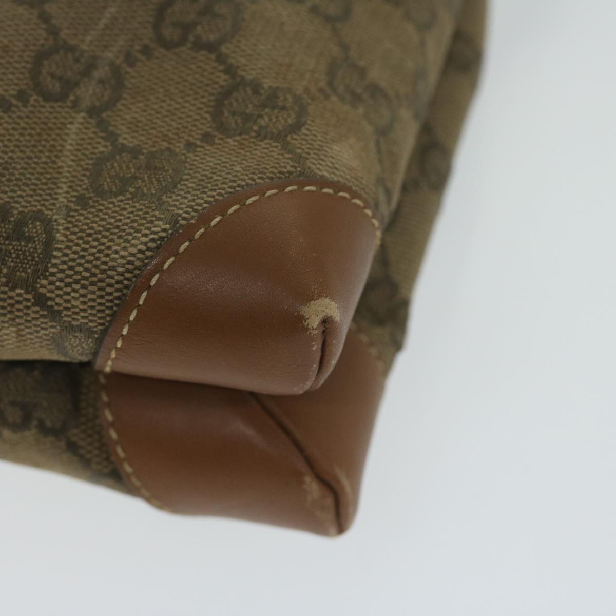 GUCCI GG Canvas Shoulder Bag Beige Auth ai697