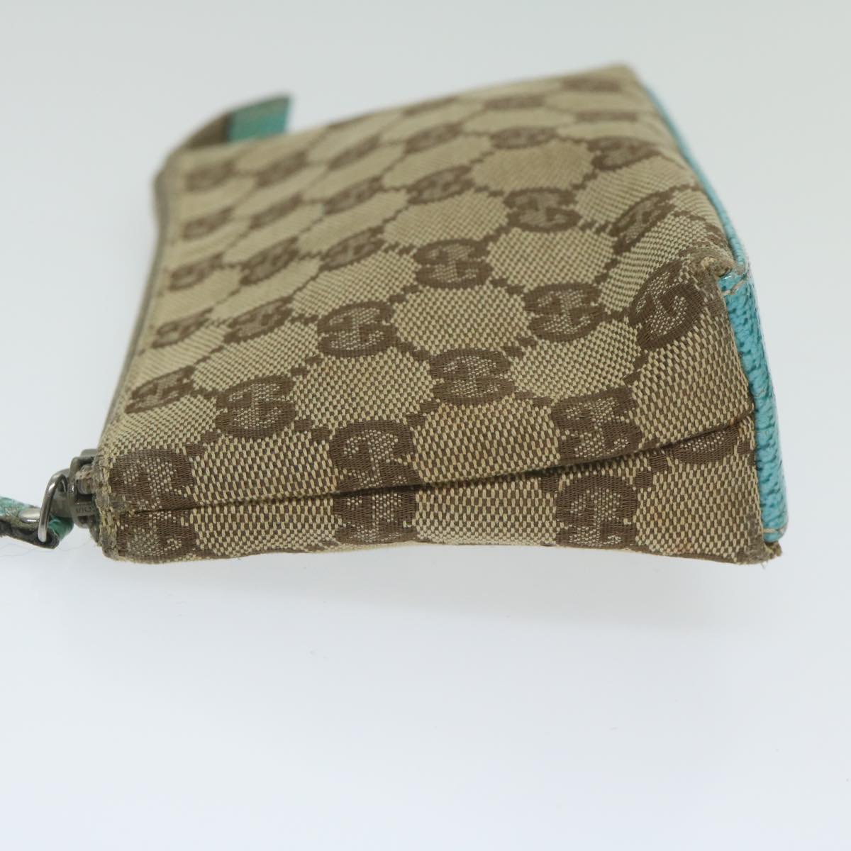 GUCCI GG Canvas Pouch Beige 115237 Auth ai705