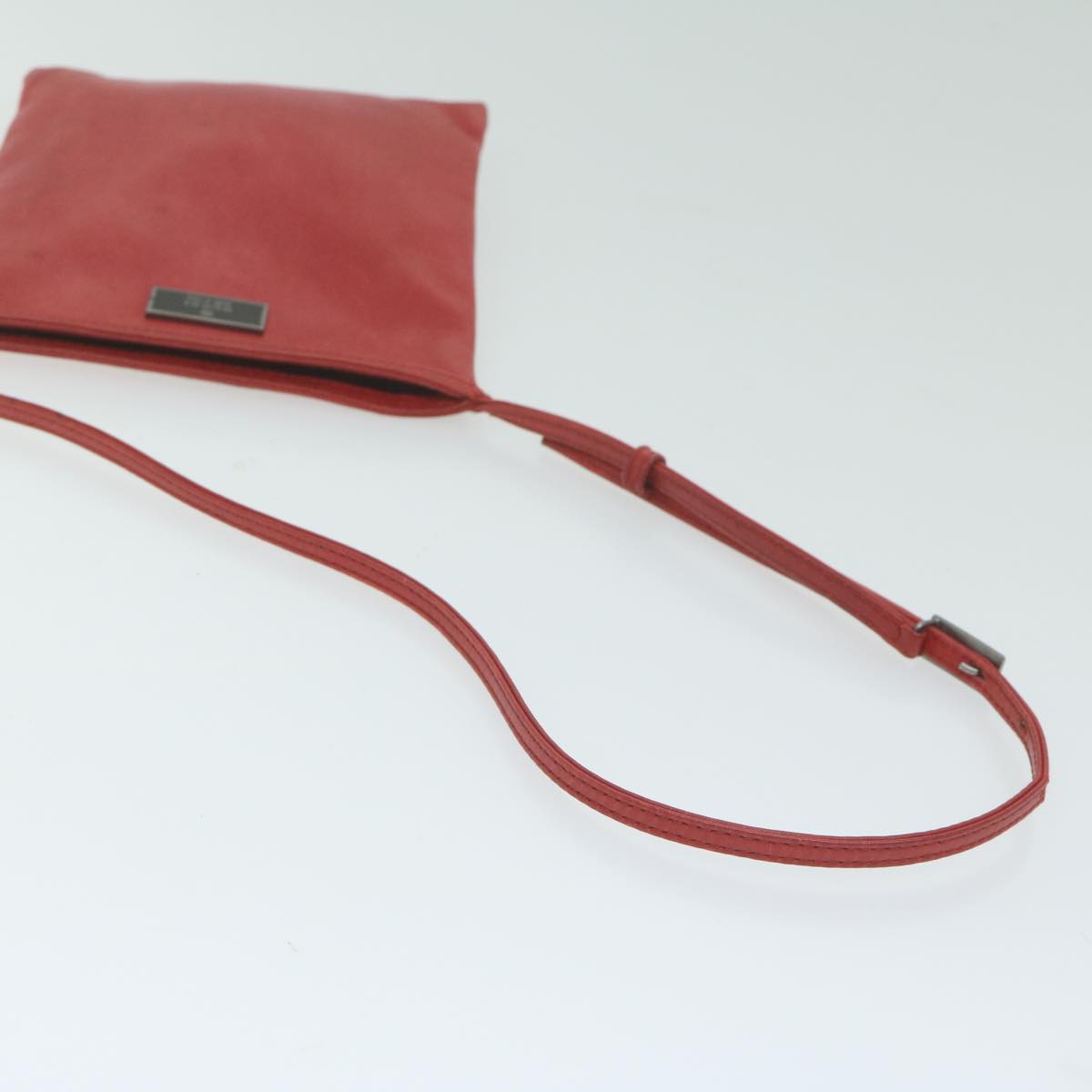 GUCCI Shoulder Bag Leather Red Auth ai714