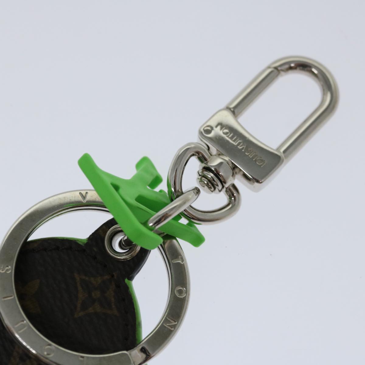 LOUIS VUITTON Porte Cles LV Rabbit Key Ring Leather Blue MP2917 LV Auth ai777A