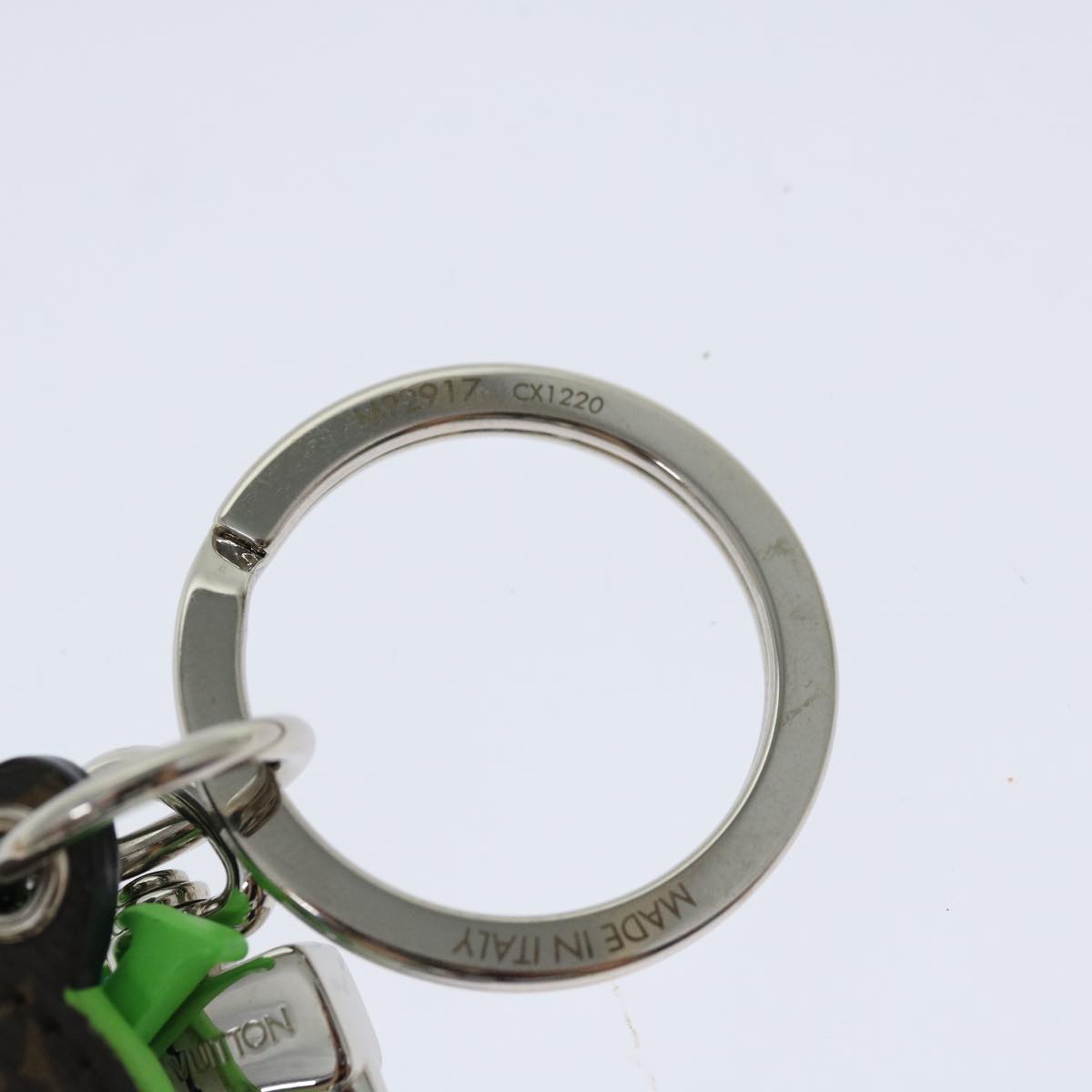LOUIS VUITTON Porte Cles LV Rabbit Key Ring Leather Blue MP2917 LV Auth ai777A