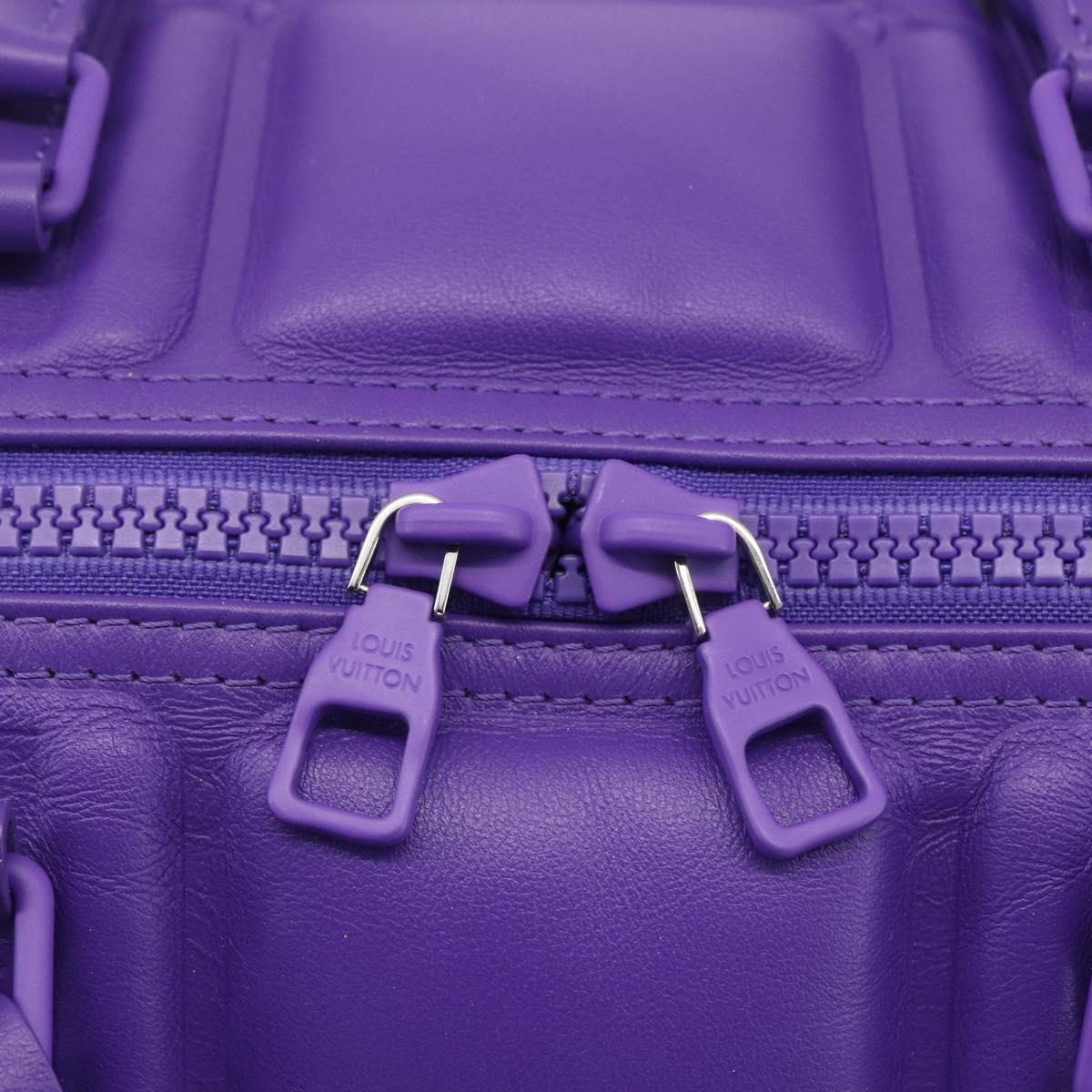 LOUIS VUITTON Puffy Damier Keepall Bandouliere 50 Bag Purple M20922 Auth ai791SM