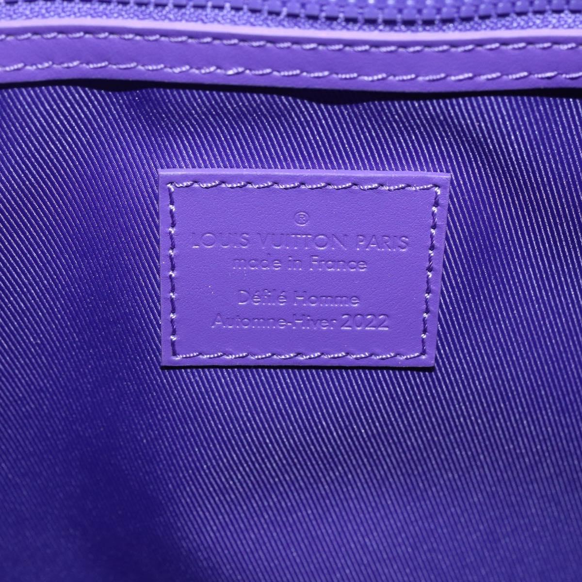 LOUIS VUITTON Puffy Damier Keepall Bandouliere 50 Bag Purple M20922 Auth ai791SM