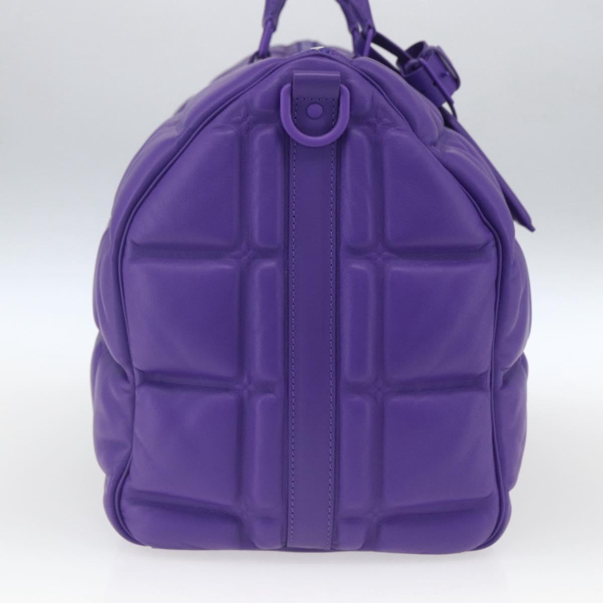 LOUIS VUITTON Puffy Damier Keepall Bandouliere 50 Bag Purple M20922 Auth ai791SM