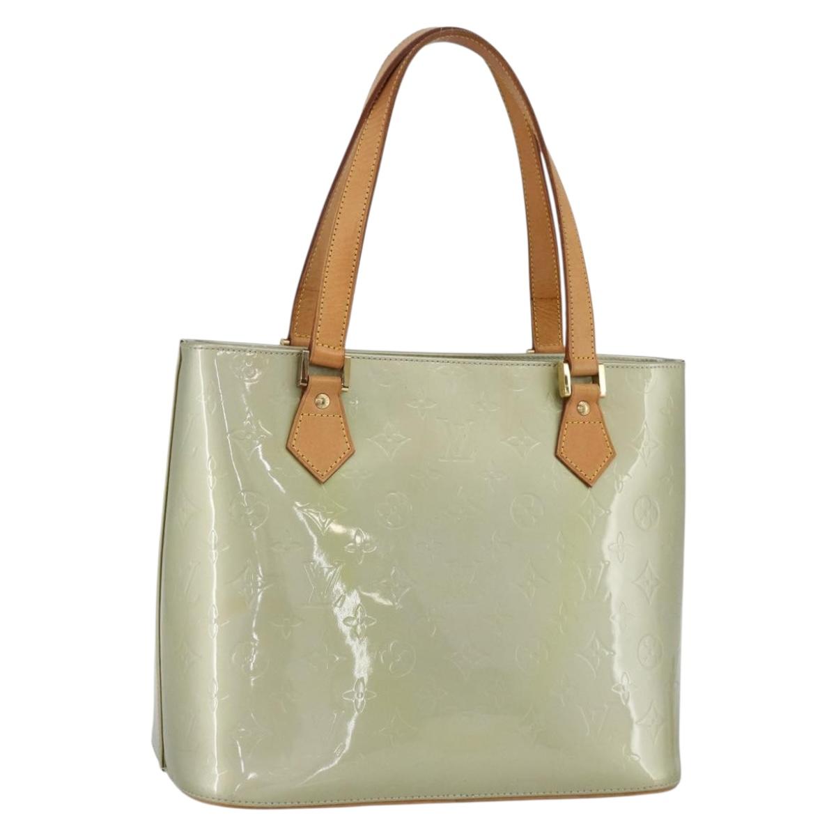 LOUIS VUITTON Monogram Vernis Houston Hand Bag Gris M91053 LV Auth ai798