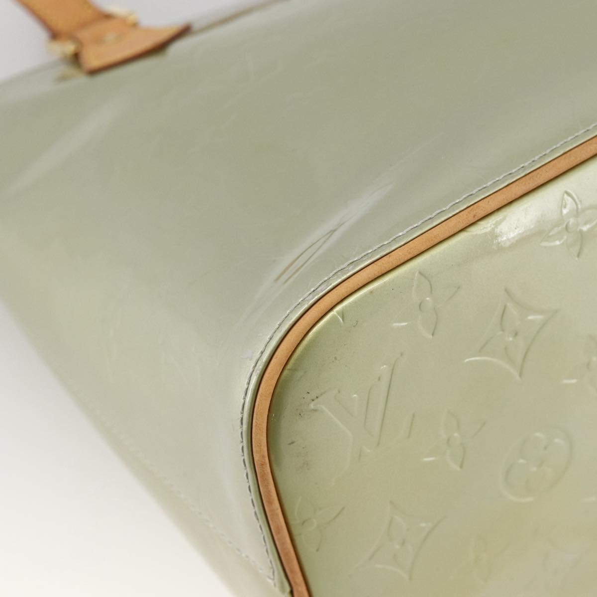 LOUIS VUITTON Monogram Vernis Houston Hand Bag Gris M91053 LV Auth ai798
