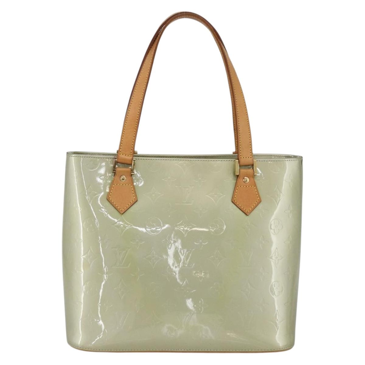 LOUIS VUITTON Monogram Vernis Houston Hand Bag Gris M91053 LV Auth ai798