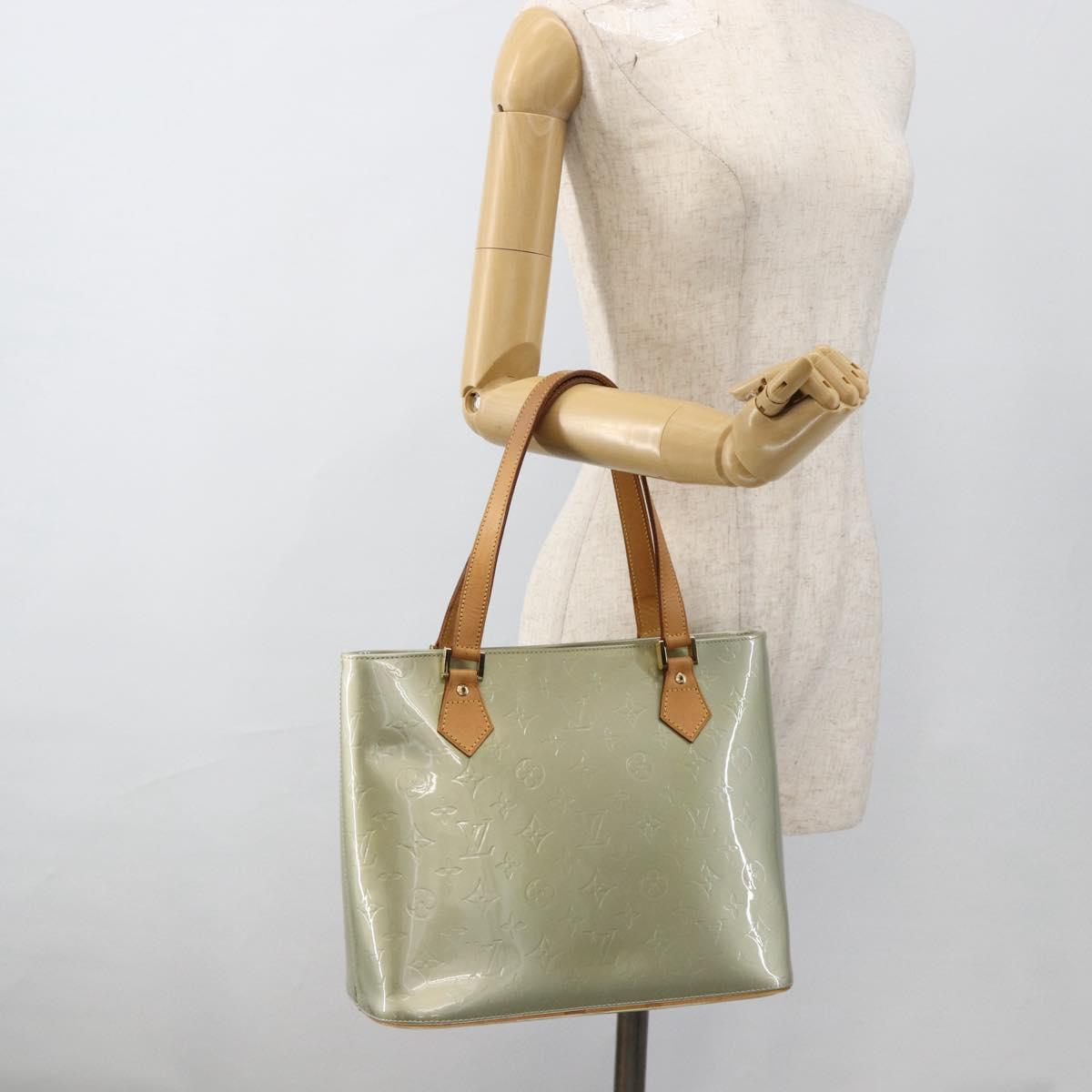 LOUIS VUITTON Monogram Vernis Houston Hand Bag Gris M91053 LV Auth ai798